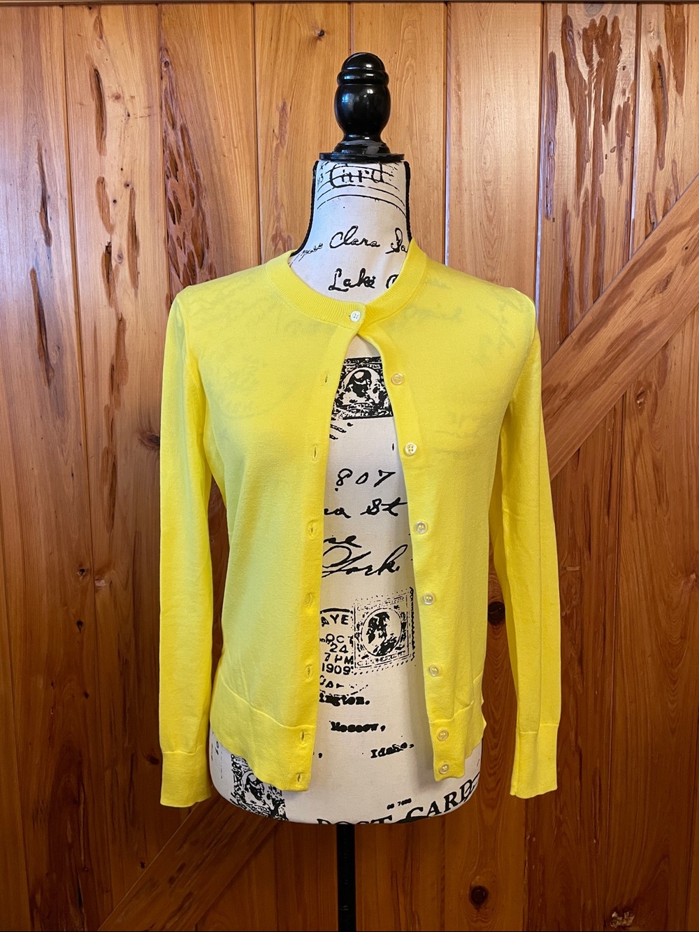 J Crew cotton Yellow Women’s Button-Front Sweater Cardigan xs